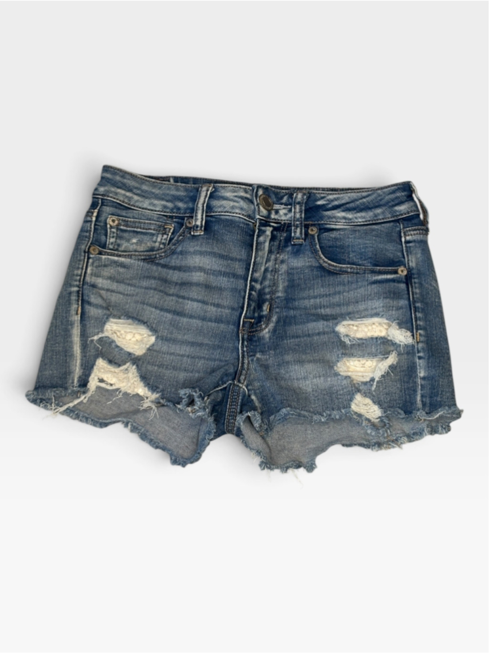 American Eagle Outfitters Next Level Stretch Distressed Short - Size 4